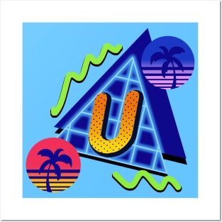 Initial Letter U - 80s Synth Posters and Art